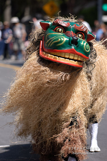 Dragon at the cherry blossom festival. Japantown, San Francisco, California, USA.