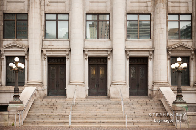 Steps to the Municipal Building. Dallas, Texas.