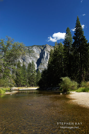 Merced river in Yosemite valley. Yosemite National Park, California, USA.