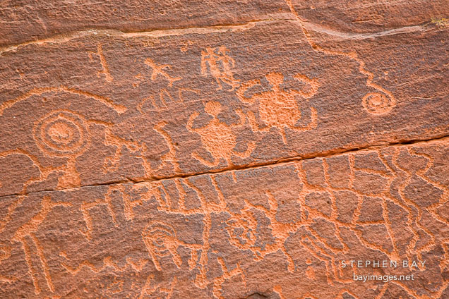 Turtle petroglyphs. V-Bar-V Ranch, Arizona, USA