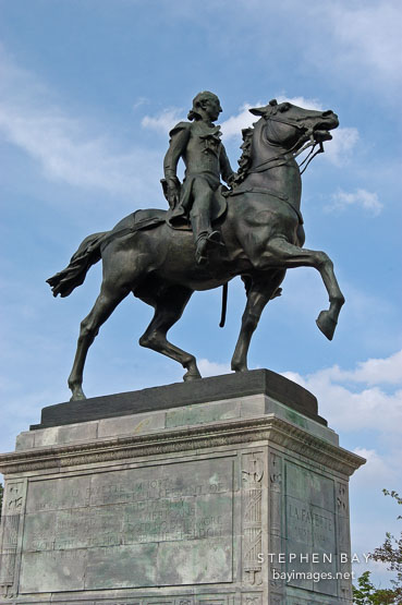 La Fayette statue. Mount Vernon Place, Baltimore, Maryland, USA.