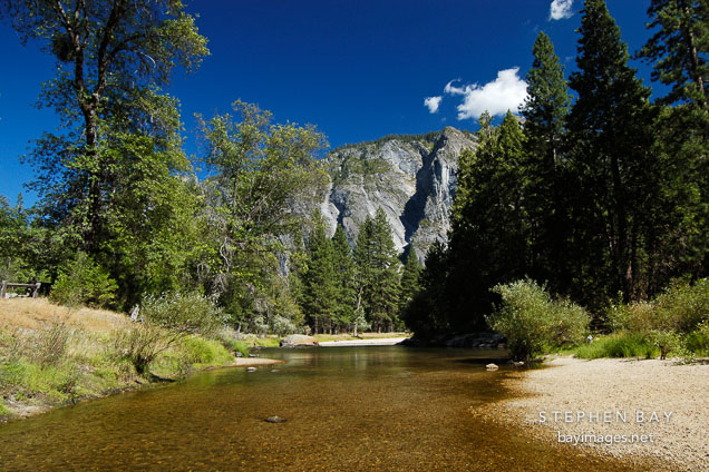 Merced river in Yosemite valley. Yosemite National Park, California, USA.