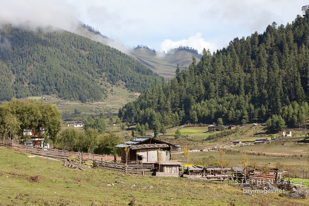 Shack in Phobjikha Valley, Bhutan.