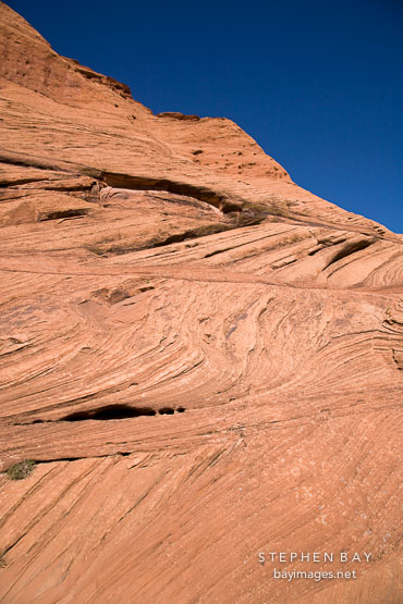 Striated sandstone. Canyon de Chelly, Arizona.