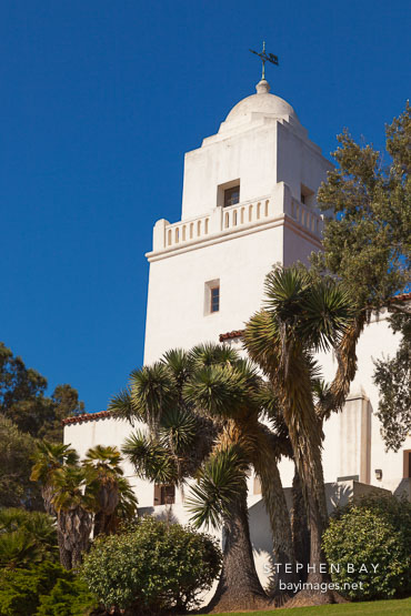 Tower at Junipero Serra museum. San Diego, California.