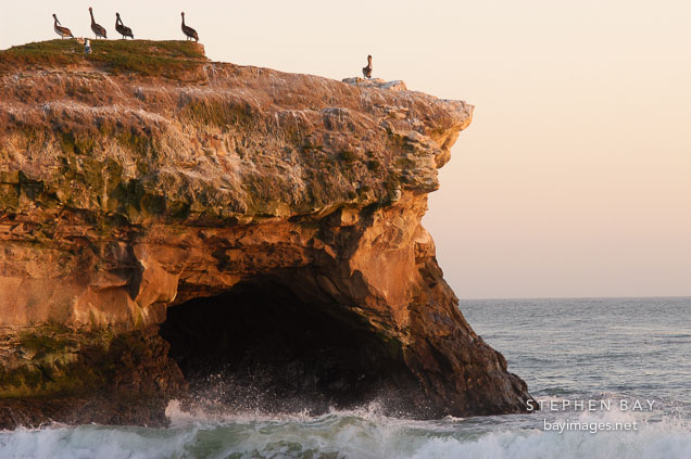 Rock arch at Natural bridges state beach, California, USA.