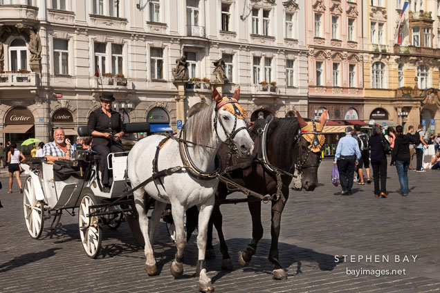 Carriage ride in Prague, Czech Republic.