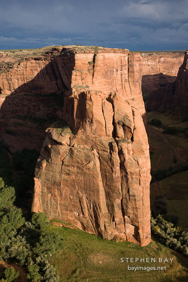 Navajo Fortress in the radiant afternoon light. Canyon del Muerto, Arizona.