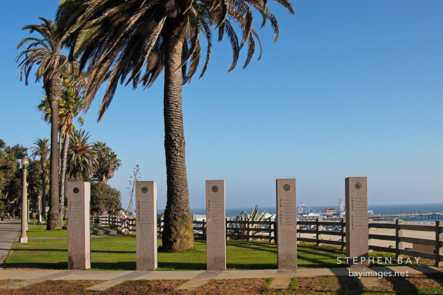 Santa Monica Veterans Memorial. Palisades Park, Santa Monica California, USA.
