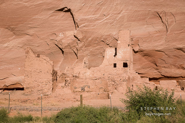 Close-up of ruin at Antelope House. Canyon de Chelly NM, Arizona.
