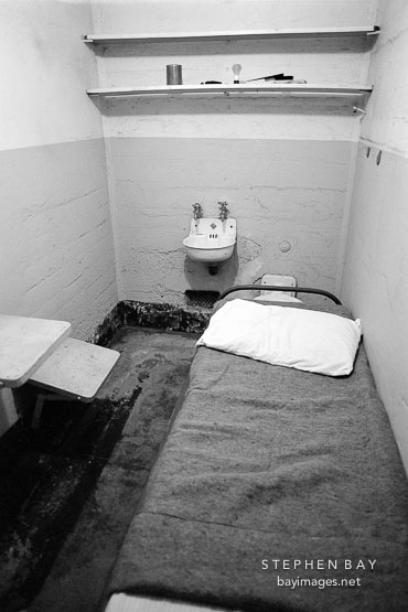 Inside a prison cell. Alcatraz, San Francisco, California.