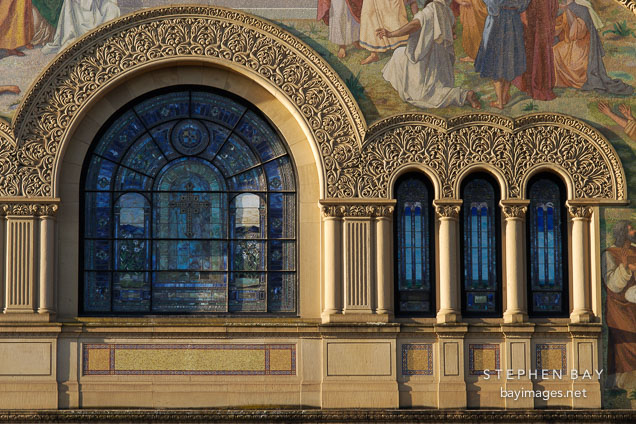 Facade of the Stanford Memorial Church. Stanford, California.