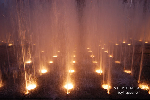 Fountain at the Music center. Los Angeles, California, USA.