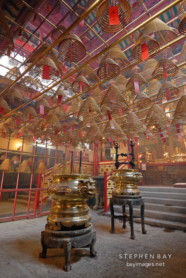Incense pot. Man Mo Temple, Hong Kong, China