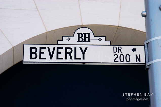 Beverly street sign. Beverly Hills, California, USA.