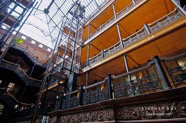 Bradbury building. Los Angeles, California, USA.