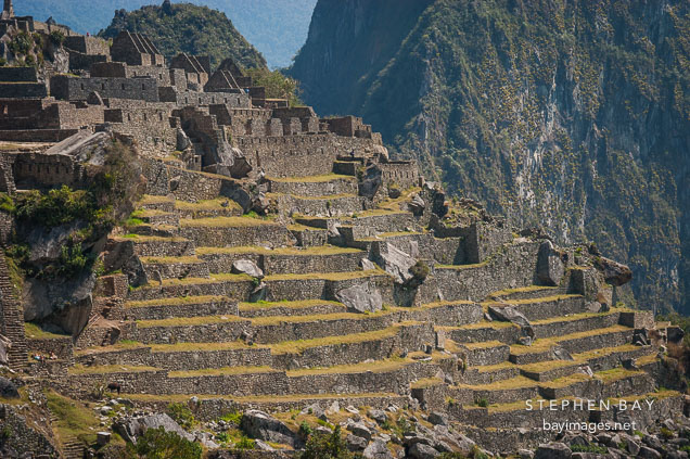 Terraces at Machu Picchu. Peru.