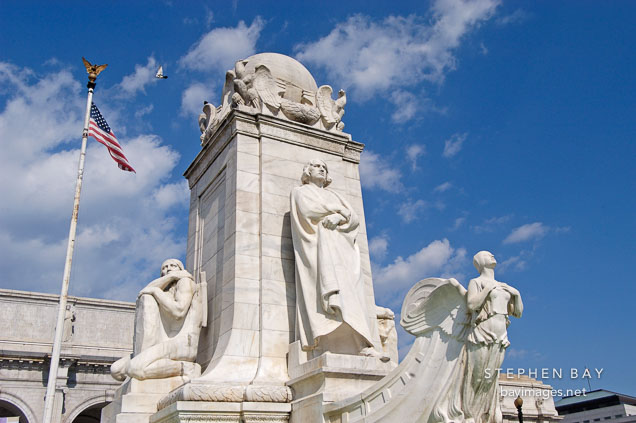 Christoper Columbus Memorial Fountain at Union Station. Washington, D.C., USA.