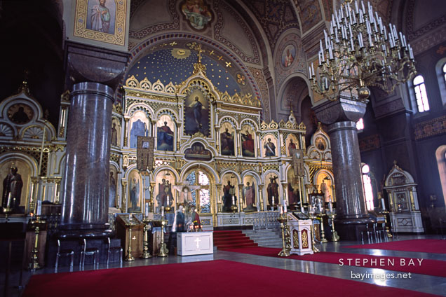 Inside Uspensky Cathedral. Helsinki, Finland.