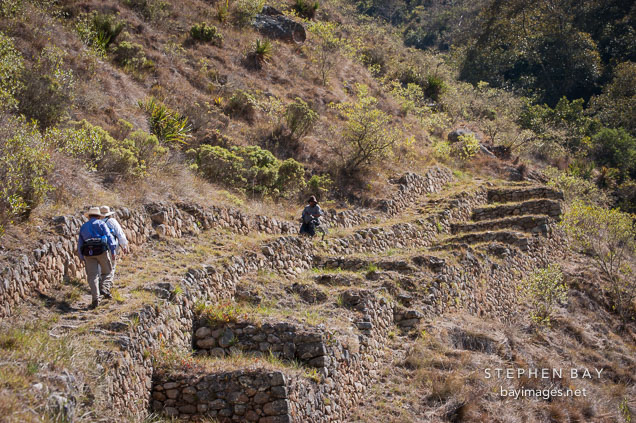 Hiking the Inca trail. Peru