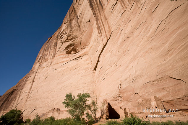 Canyon wall and Antelope House. Canyon de Chelly NM, Arizona.