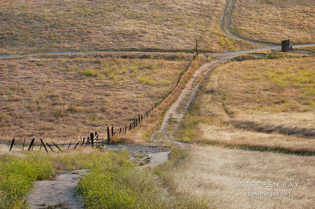 Hiking trails. Mission Peak, Fremont, California, USA.