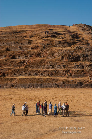 Tourists at Sacsayhuaman. Peru.