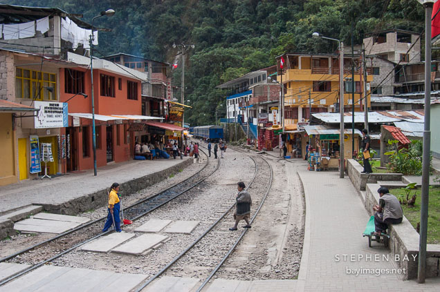 Train tracks. Aguas Calientes, Peru.