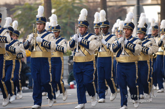 Marching band. San Jose Holiday Parade. San Jose, California, USA.