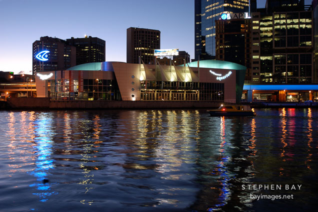 Melbourne Aquarium at dusk. Melbourne, Australia.