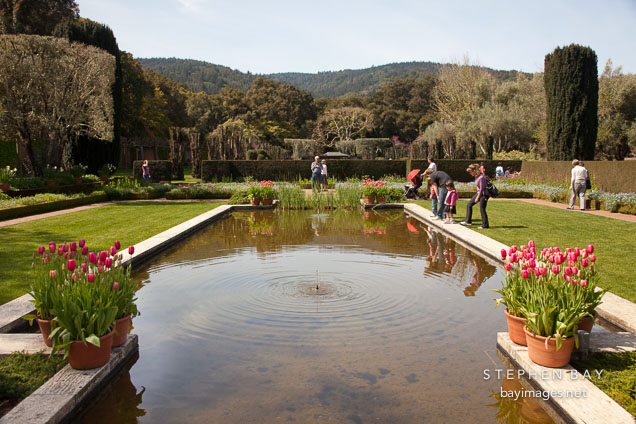 Pool in the sunken garden. Filoli Gardens, California.