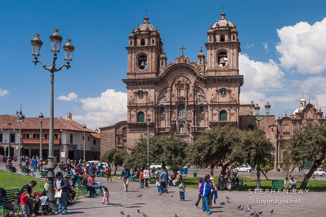 Plaza de Armas and Iglesia de la compania. Cusco, Peru.