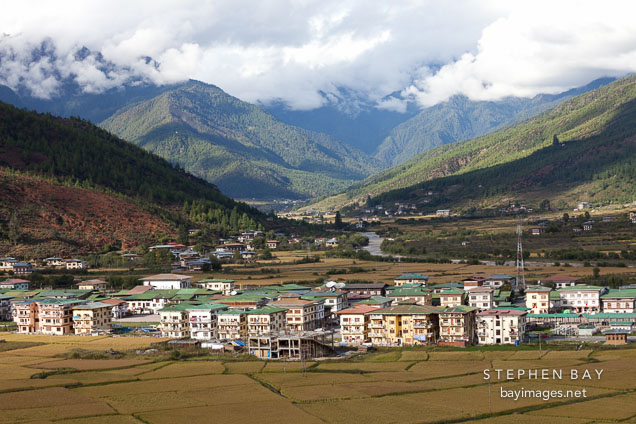 Town of Paro, Bhutan.