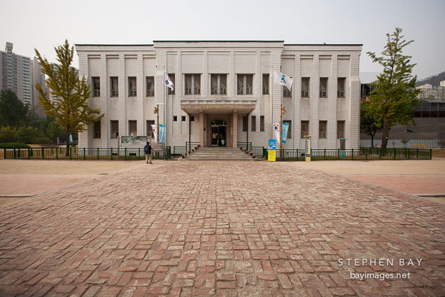 The Administration Building at Seodaemun Prison History Hall in Seoul, South Korea now houses a number of historical displays depicting life in the prison.
