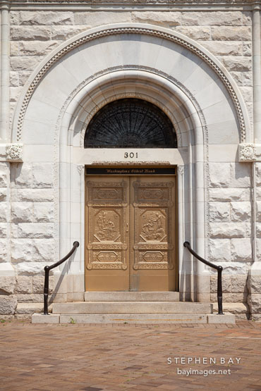 Bronze bank doors. Washington, D.C.