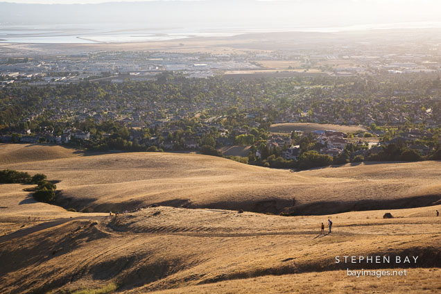 Setting sun on the East Bay. Fremont, California.