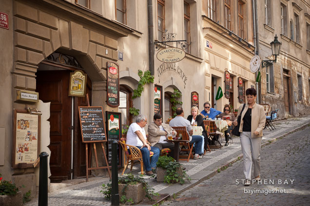 Narrow streets of the Little Quarter. Prague, Czech Republic.
