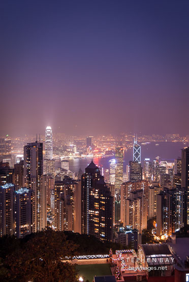Skyline from Victoria Peak. Hong Kong, China.