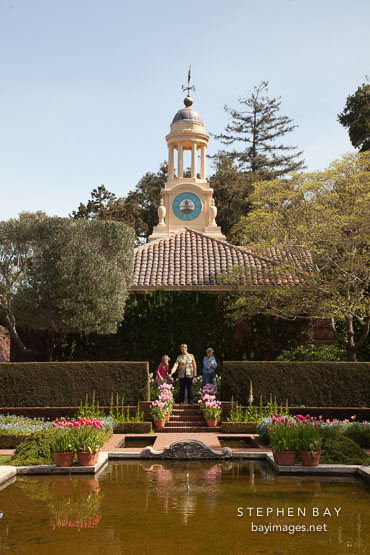 Clock tower and Sunken Garden.