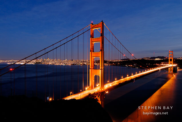 Golden Gate Bridge as viewed from Battery Spencer. San Francisco, California, USA.