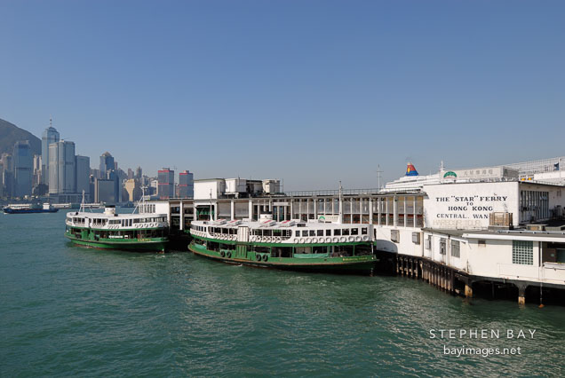 Star Ferry pier in Tsim Sha Tsui. Hong Kong, China.