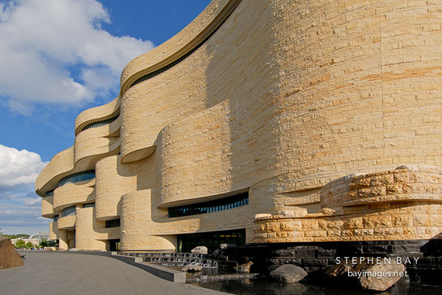 Curved walls of the National Museum of the American Indian. Washington, D.C., USA.