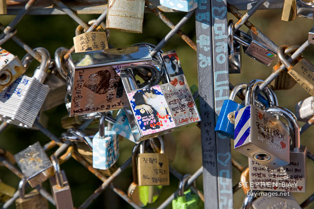 Love locks at Seoul Tower, Namsan.
