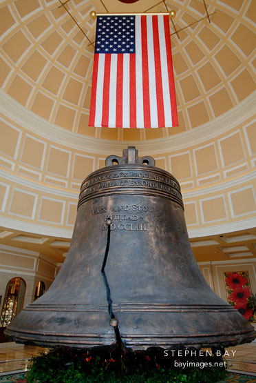 Liberty bell replica. The Bellagio, Las Vegas, Nevada, USA.