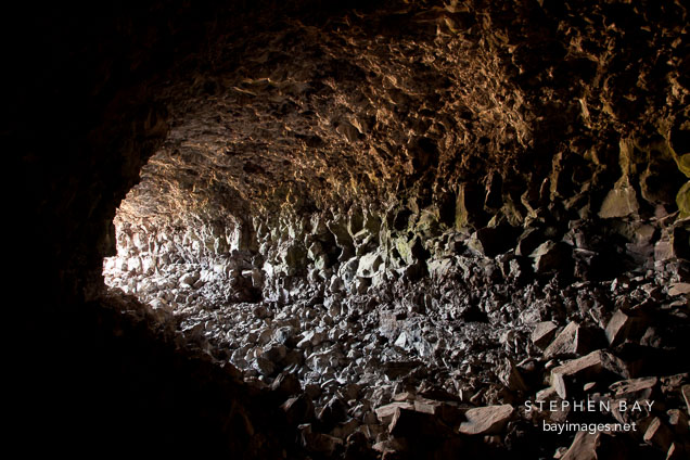 Skull Cave opening. Lava Beds NM, California.