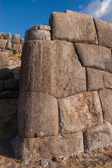Stone wall. Sacsayhuaman. Peru.