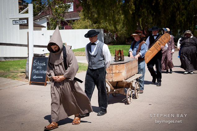 Funeral procession. Heritage Park, San Diego.