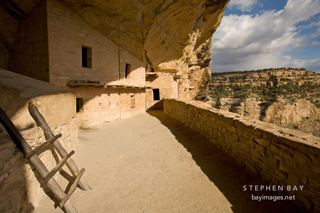 Balcony House is named after the remnants of a balcony found at this site. Mesa Verde NP, Colorado.