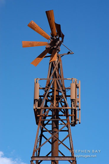 Damaged windmill. Goldfield, Phoenix, Arizona, USA.