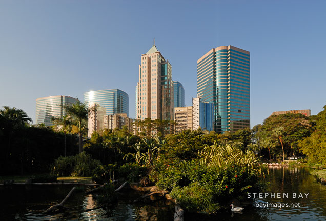 Kowloon Park and Bird Lake. Hong Kong, China